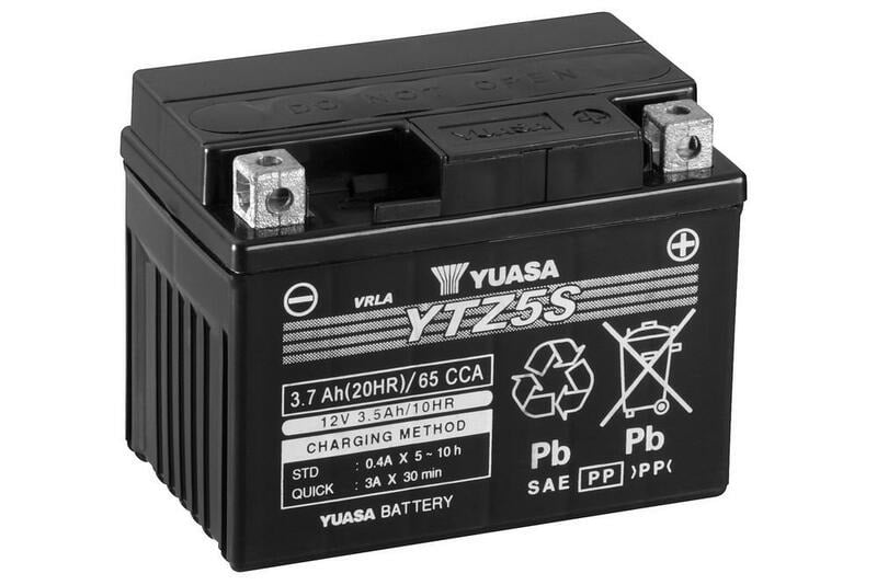 Yuasa YTZ5S AGM 3.5 Ah Motorcycle battery 12V